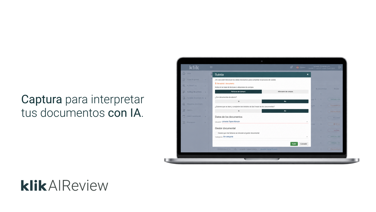 Klik AI Review con a3ERP