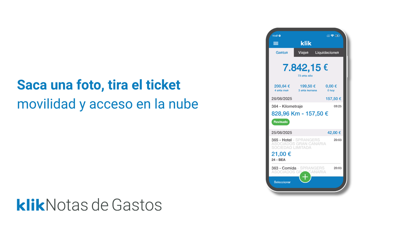 Klik Notas de gastos