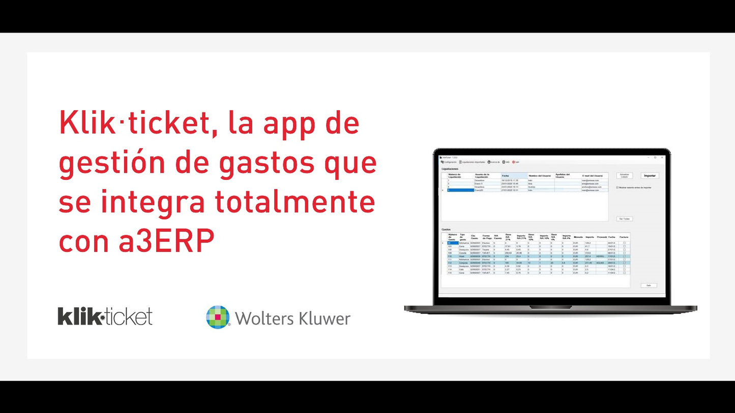 Klikticket para a3ERP
