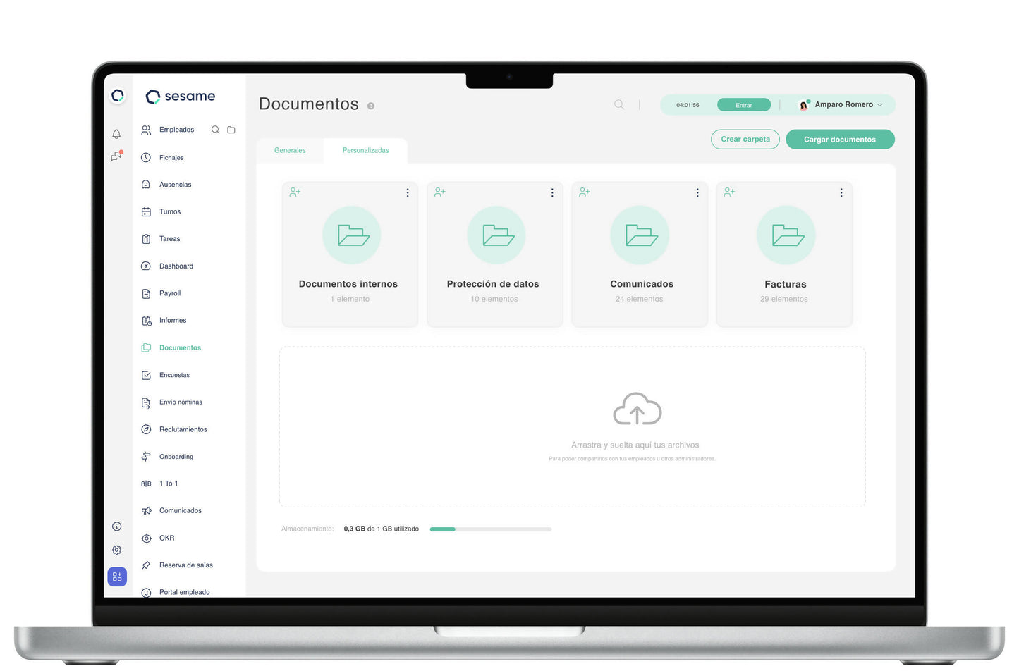 Gestión de Recursos humanos con Sesame