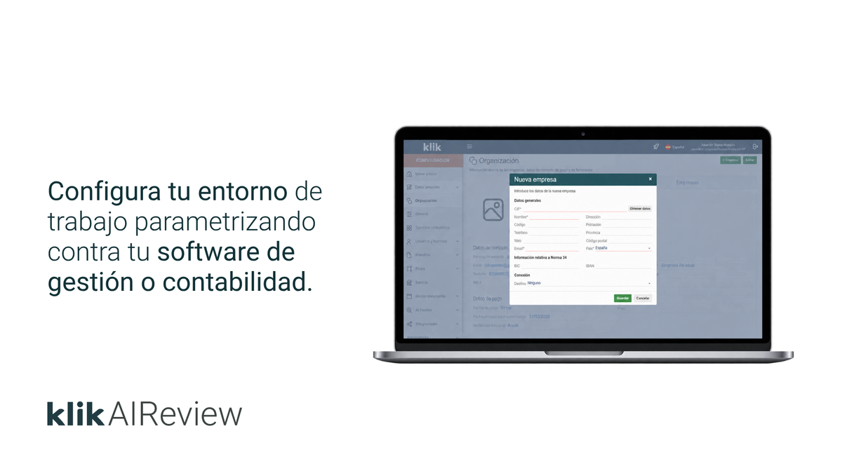 Klik AI Review con a3ERP