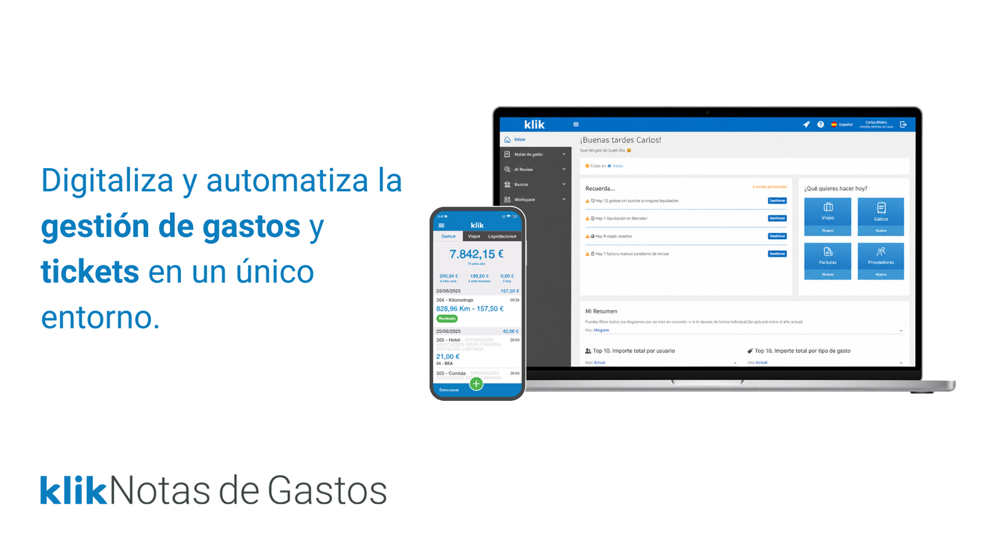 Klik Notas de gastos